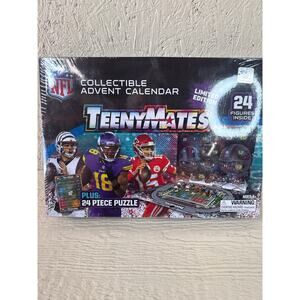 NFL TeenyMates Advent Calendar Collectible 24 Figures + Puzzle NEW